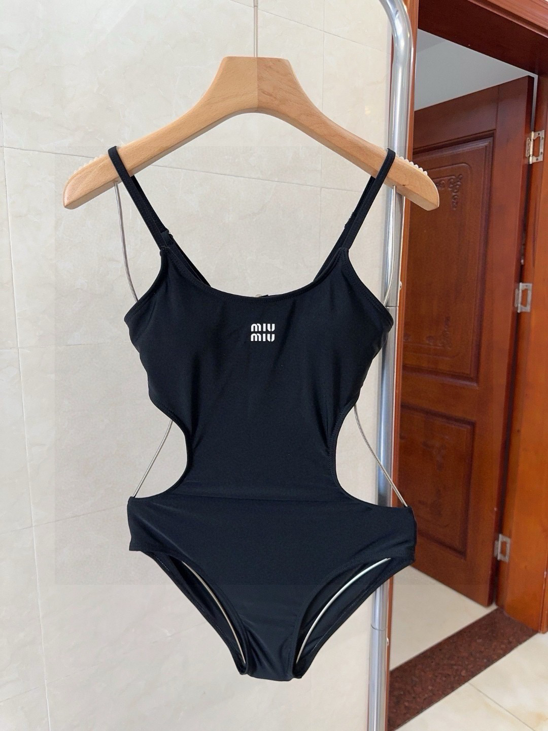[TOP] Miu Miu One-Piece Swimsuit - Black - 711 Luxury
