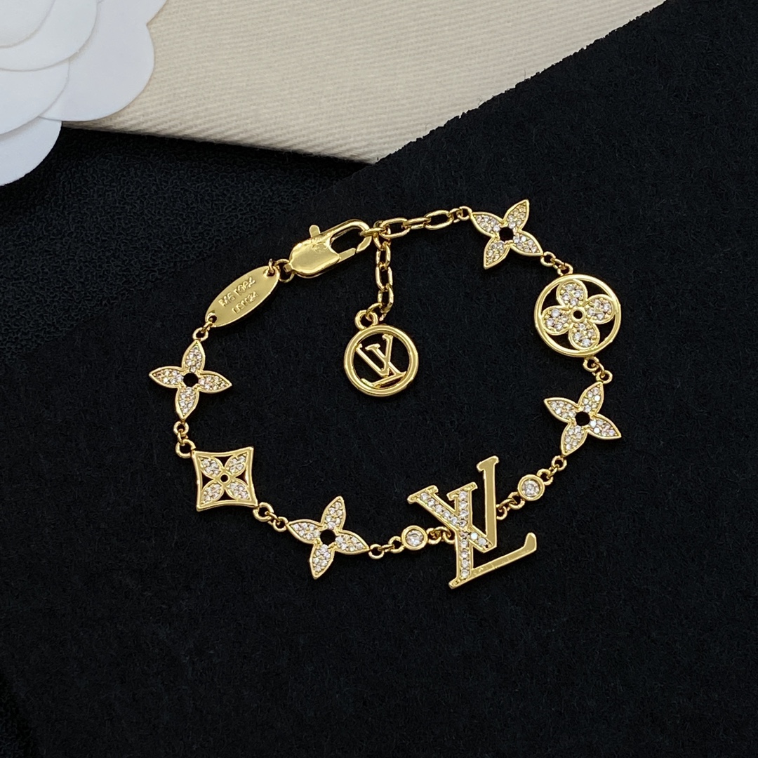 [TOP] Louis Vuitton LV Bracelet - Gold