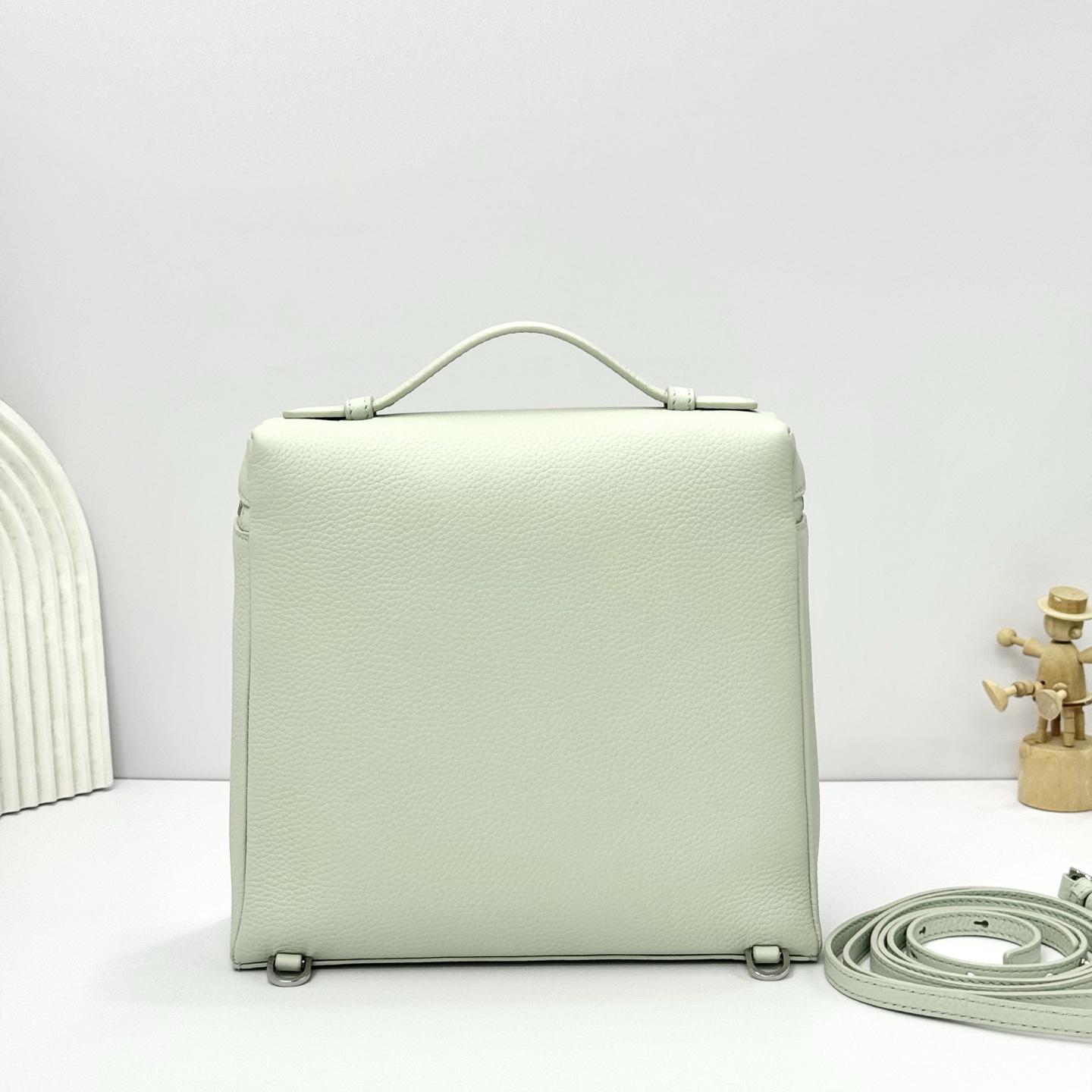[TOP] Loro Piana Extra Poet L23.5 Backpack 21 x 23.5 x 8 cm - Beige - 711 Luxury