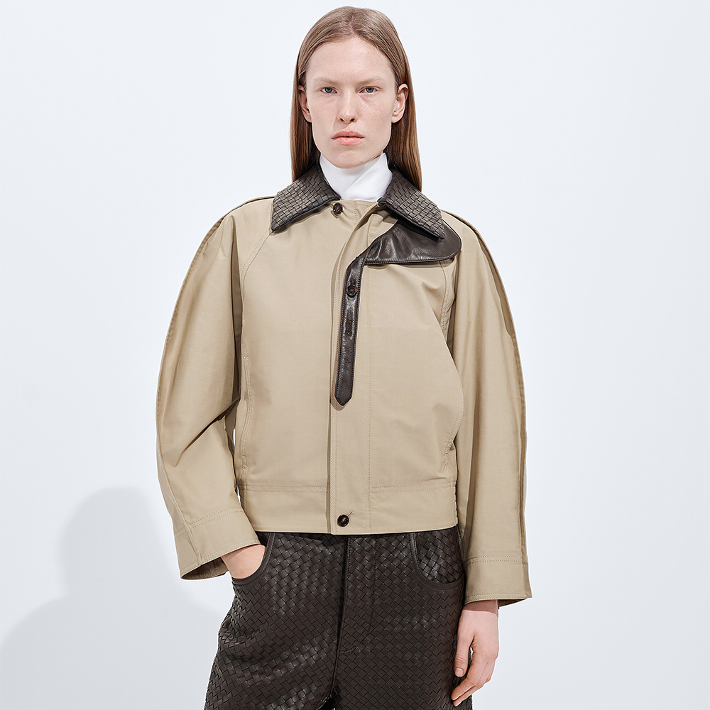 Bottega Veneta Accessory Bottega Veneta Women's Cotton Blouson in Sahara #386577 | Nigo Office