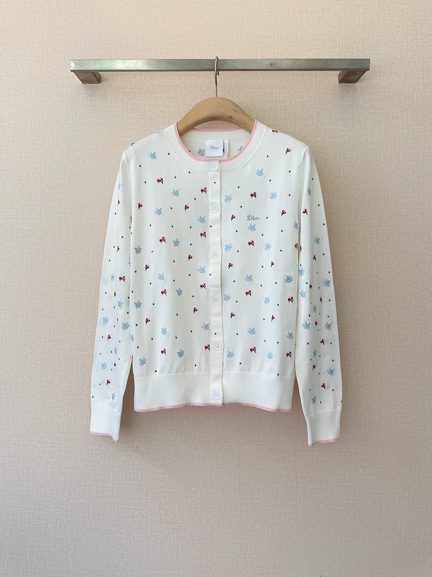 [TOP] Christian Dior Knit Cardigan - White - 711 Luxury