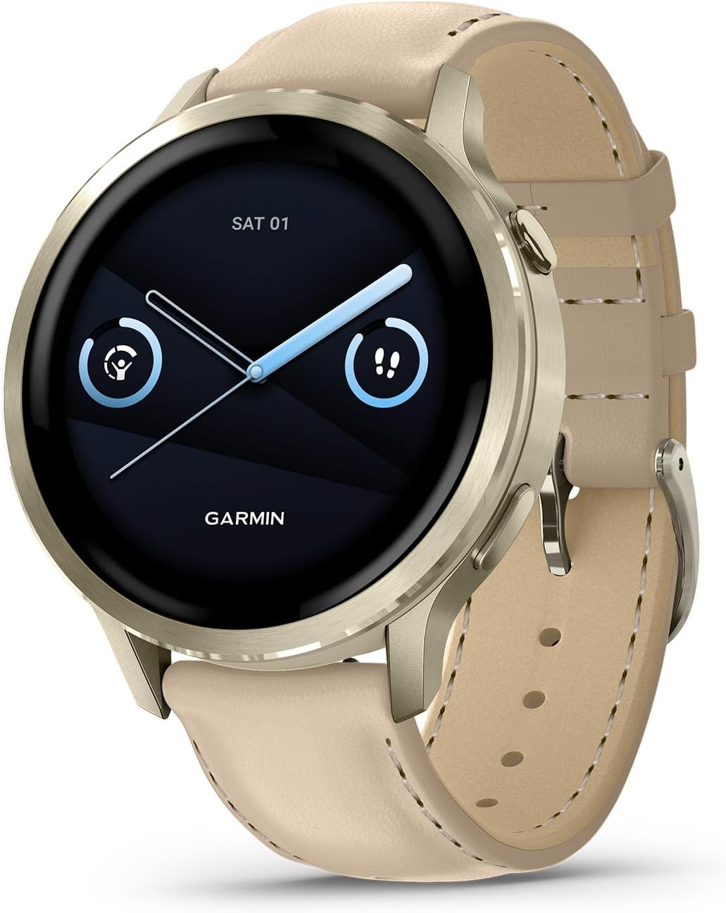Garmin Venu® 4, 45mm, Advanced Health and Fitness GPS Smartwatch, Bright and Colorful Display, Built-in Flashlight, 12 Days of Battery Life, Slate with Black Silicone Band