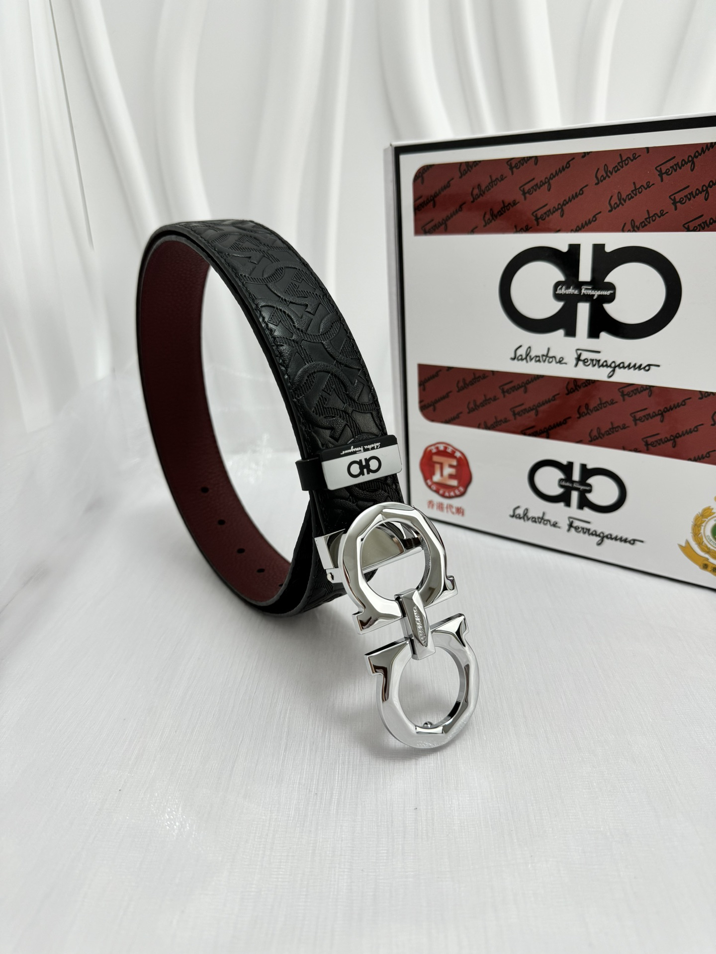 [TOP] Ferragamo Men's Belt 3.5cm - Black - 711 Luxury