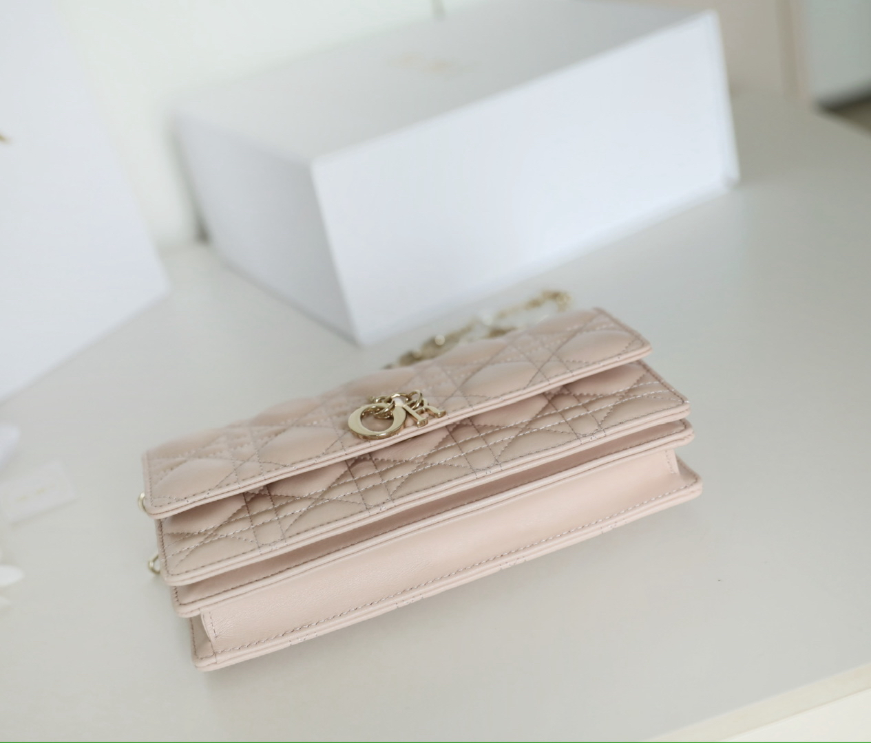 [TOP] Christian Dior My Dior Mini Bag Cannage Lambskin 21x11.5x4.5cm - Pink