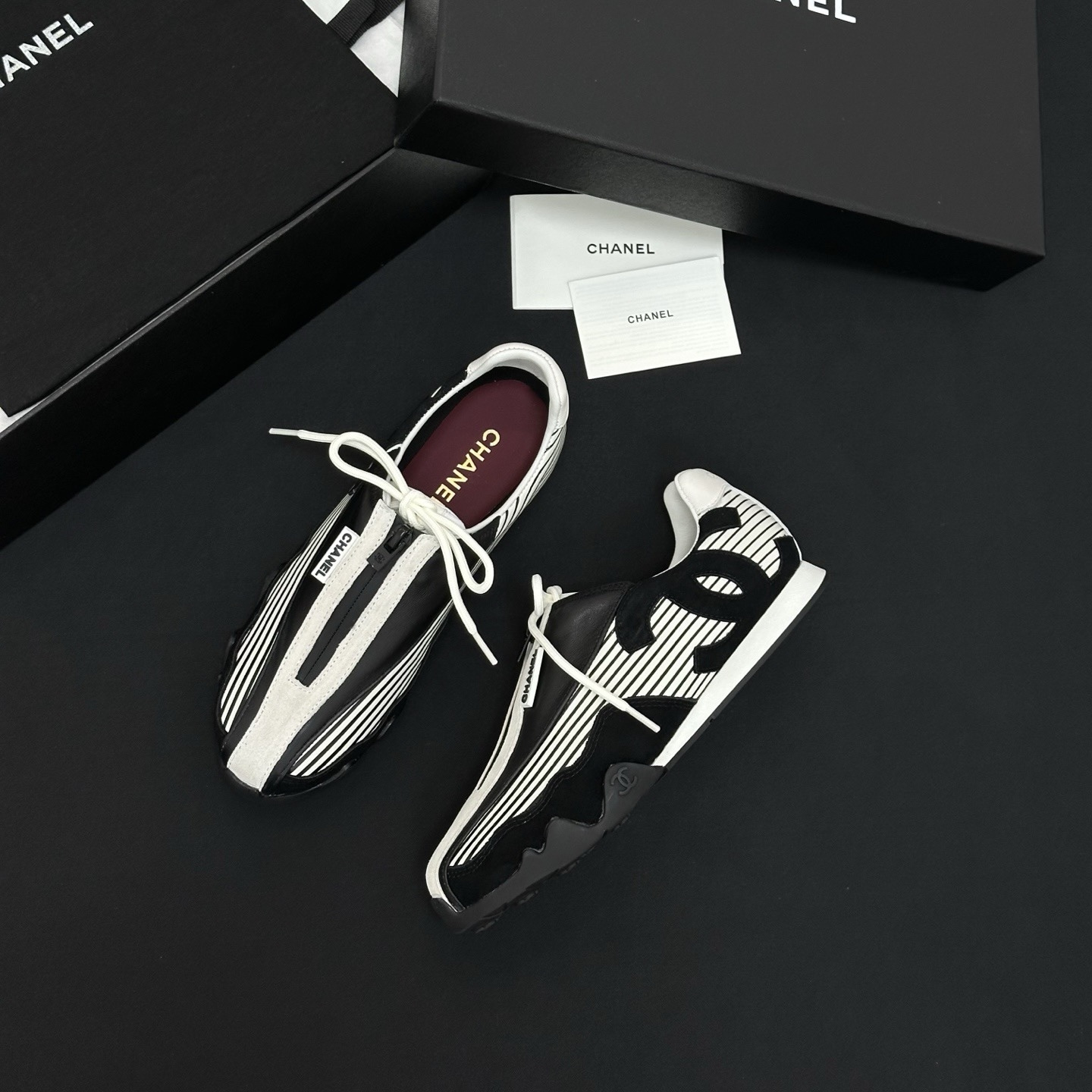 Chanel white Shoes CHANEL Sneakers Calfskin Suede Calfskin White #378719 View 2 | Nigo Office