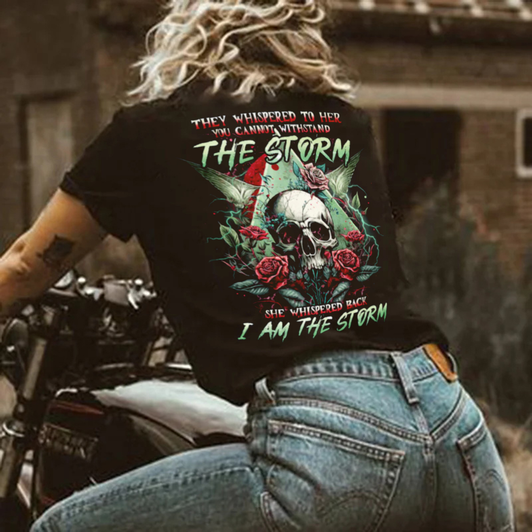 I Am The Storm Skull Triangle Print Women's T-Shirt
