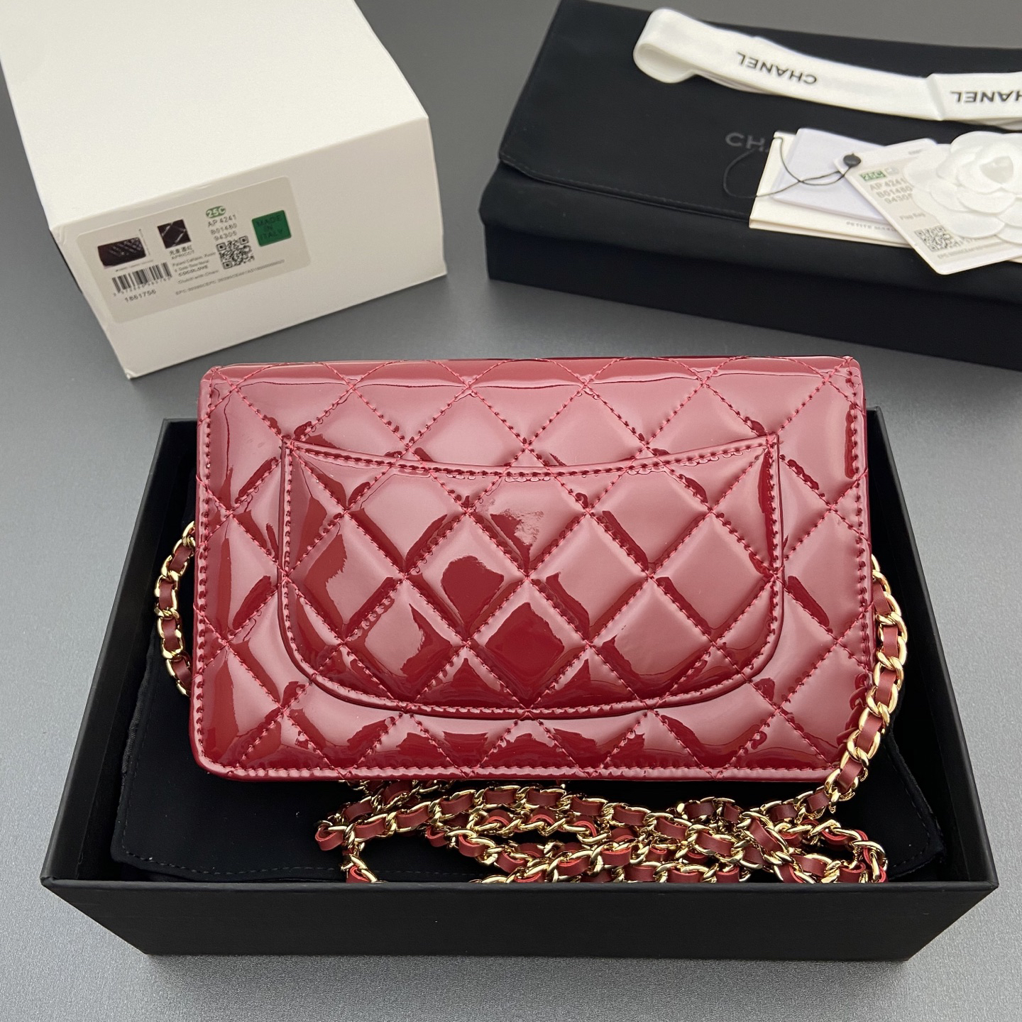 [TOP] CHANEL Woc Bag  20-13-3.5cm - Claret