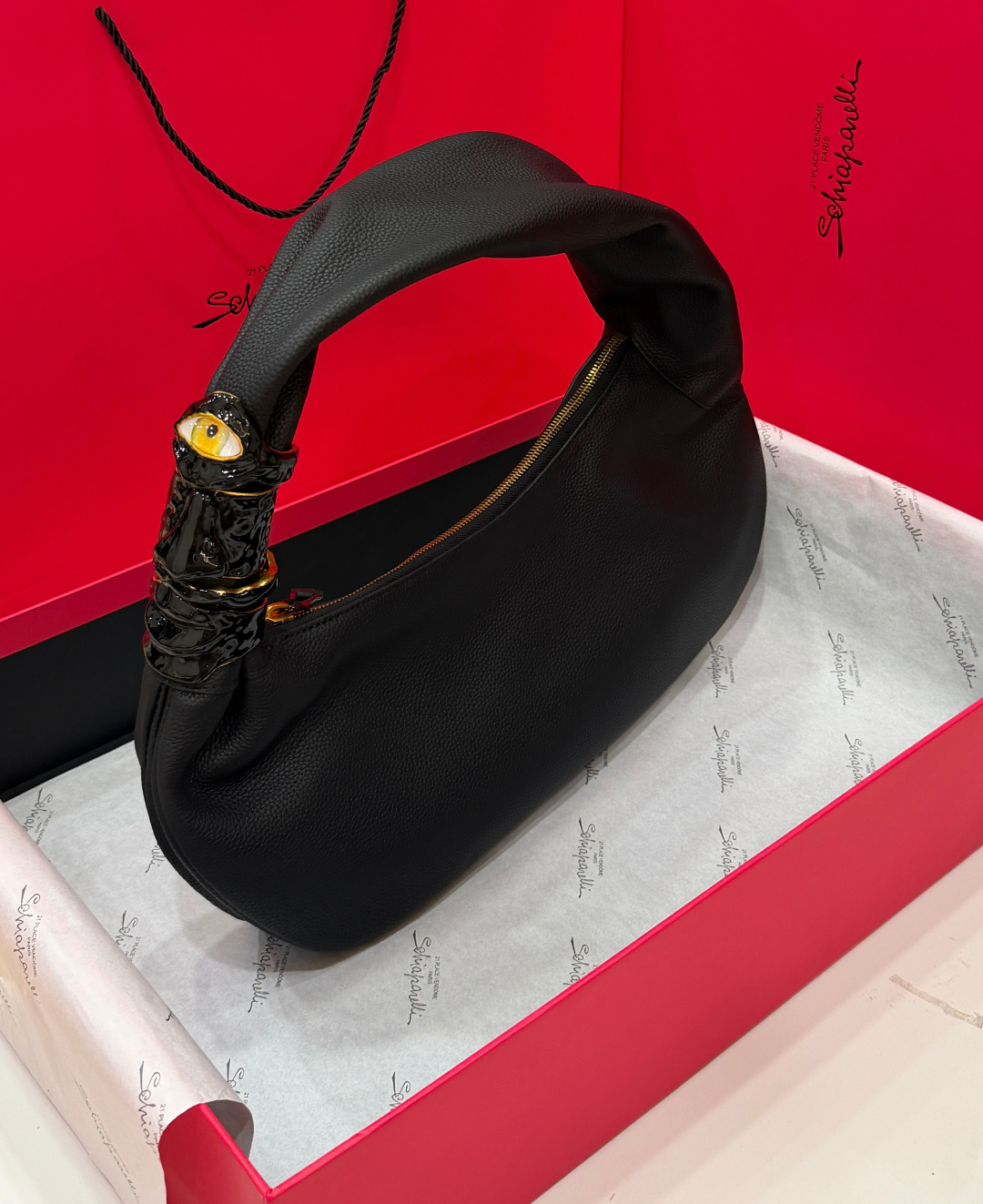 [TOP] Schiaparelli Soufflé Bag 40x39x27cm - Black - 711 Luxury