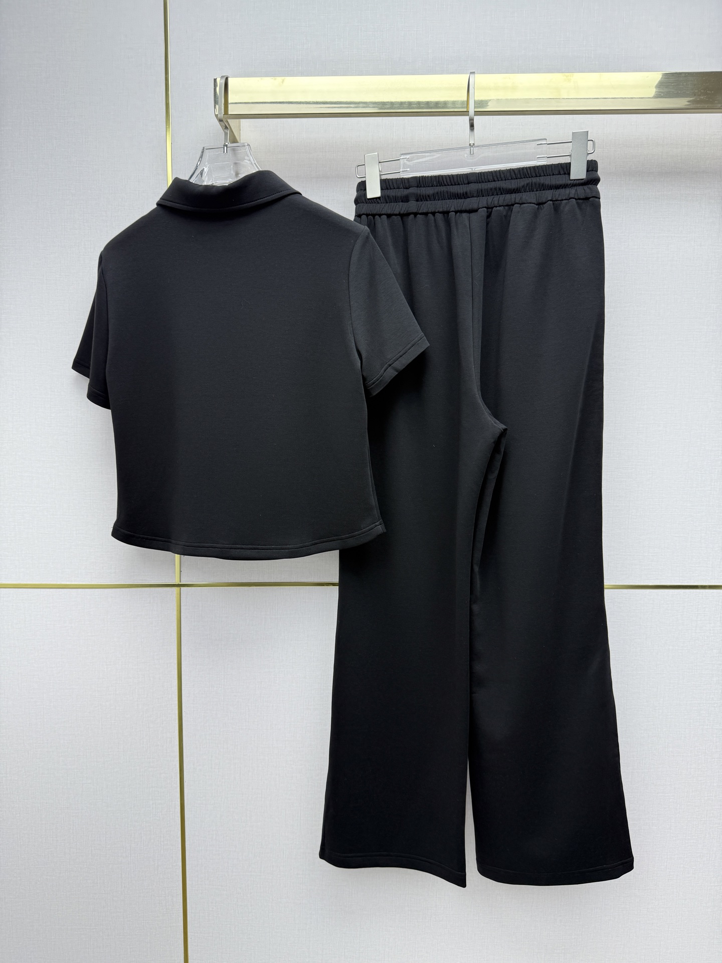 [TOP] PRADA Polo T-shirt + Pants Set - Black