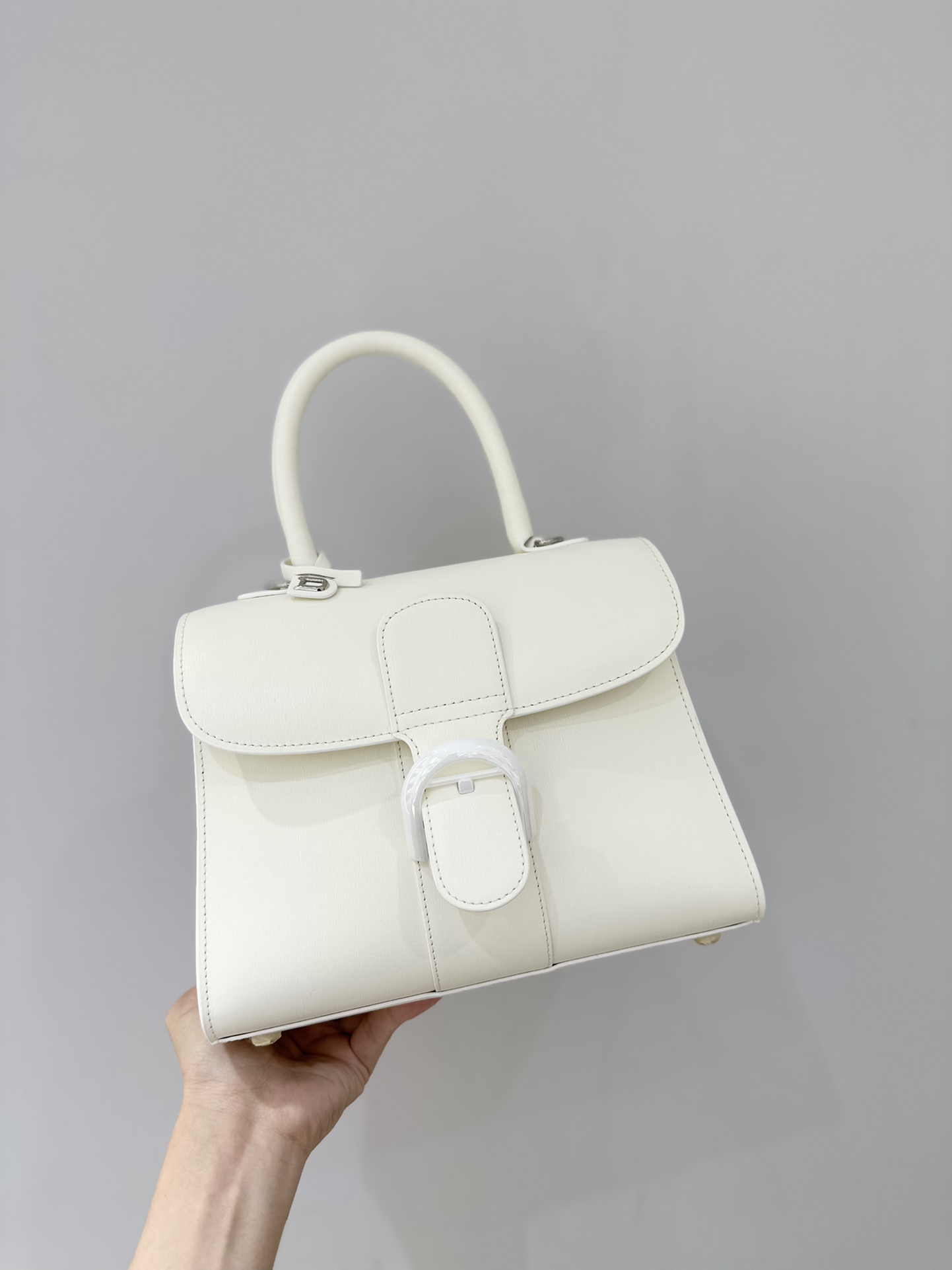 [TOP] Delvaux Brillant Bag Box Leather 24x12x19cm - White - 711 Luxury