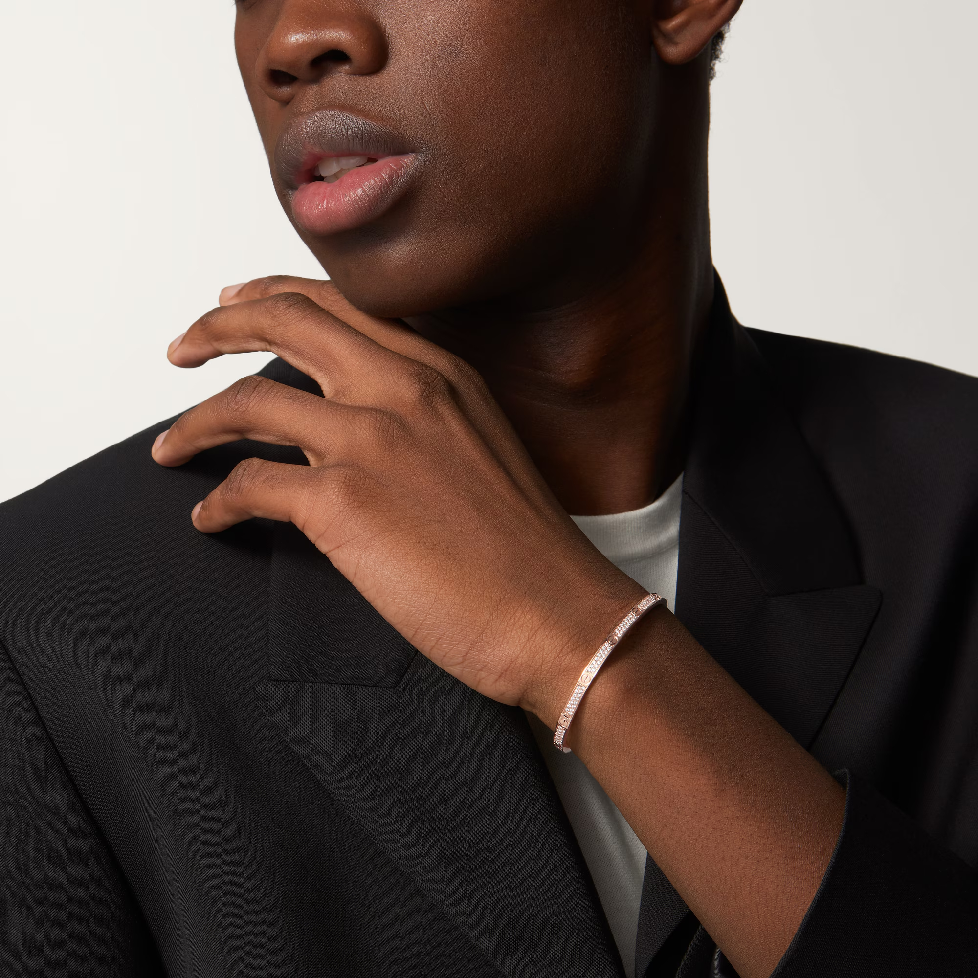 Carty Love Stardust Bracelet ,Rose Gold ,2 row Moissanite