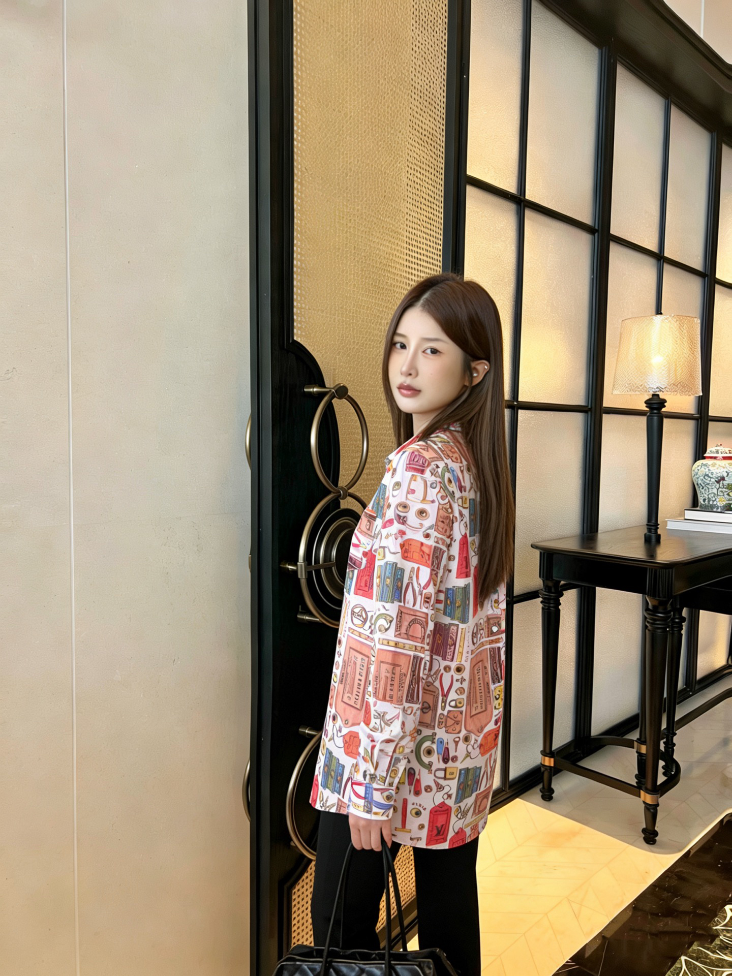 [TOP] Louis Vuitton LV  Sheer Shirt - Red