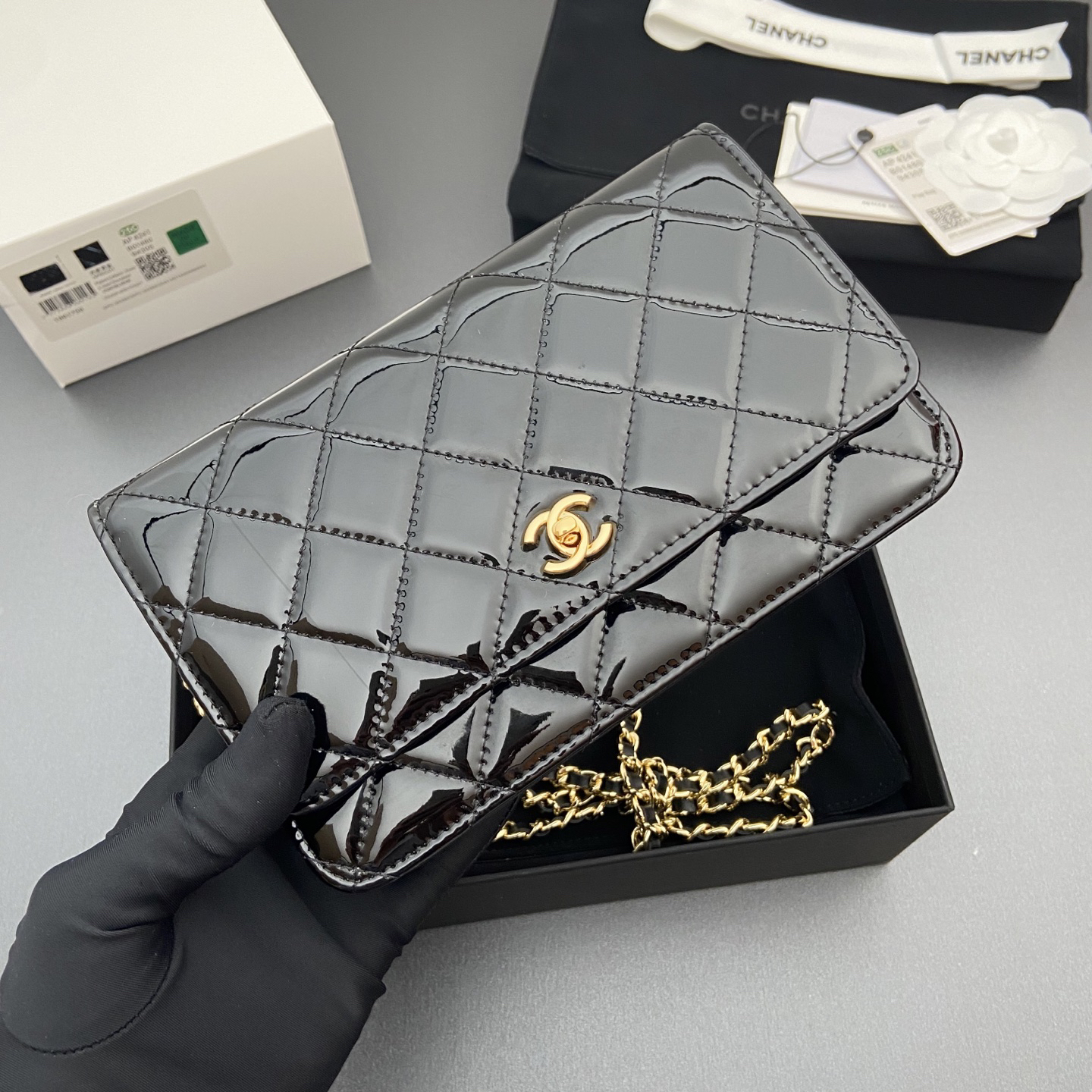 [TOP] CHANEL Woc Bag  20-13-3.5cm - Black