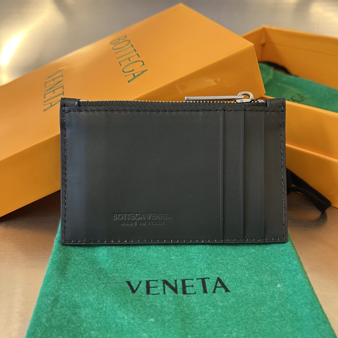 [TOP] Bottega Veneta BV Cowhide  Card Holder 11.8x7.5 cm - Black - 711 Luxury