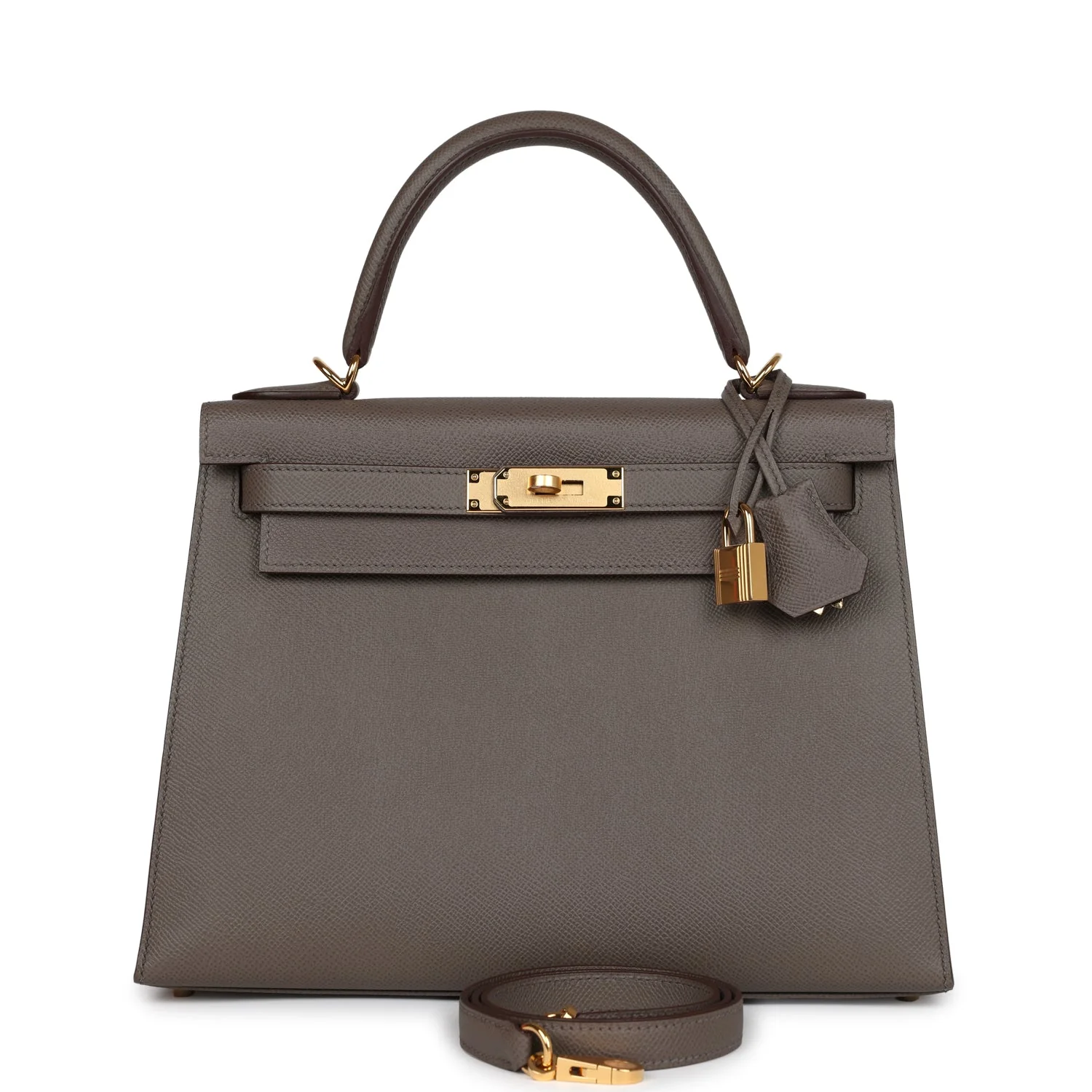 Hermes Kelly Sellier  Etain Epsom Gold Hardware