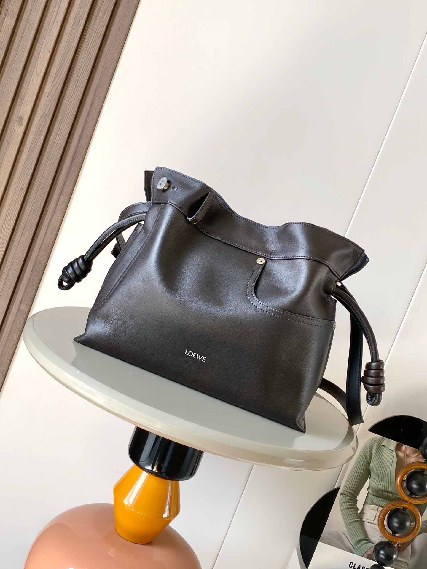 [TOP] LOEWE Flamenco Bag Cowhide Leather 30x24.5x10.5cm - Chocolate - 711 Luxury