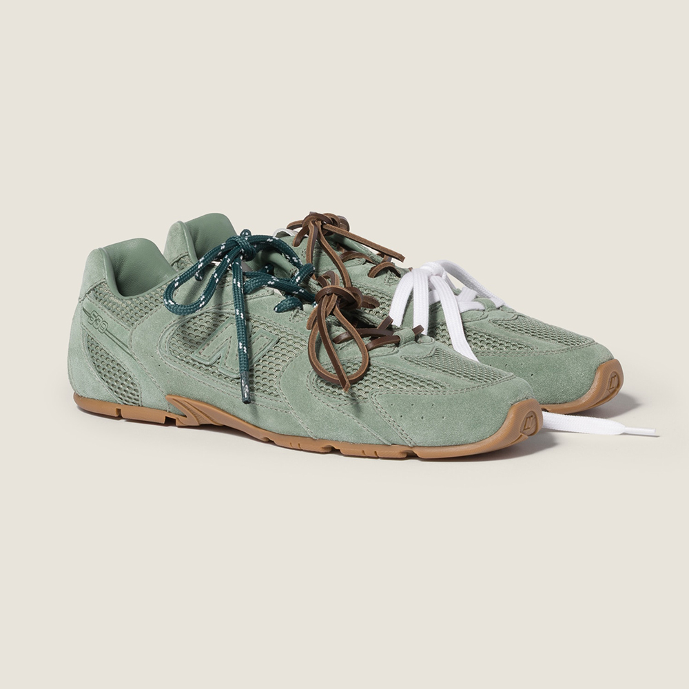New Balance Shoes MiuMiu x New Balance 530 Sl Suede And Mesh Sneakers #394679 | Nigo Office