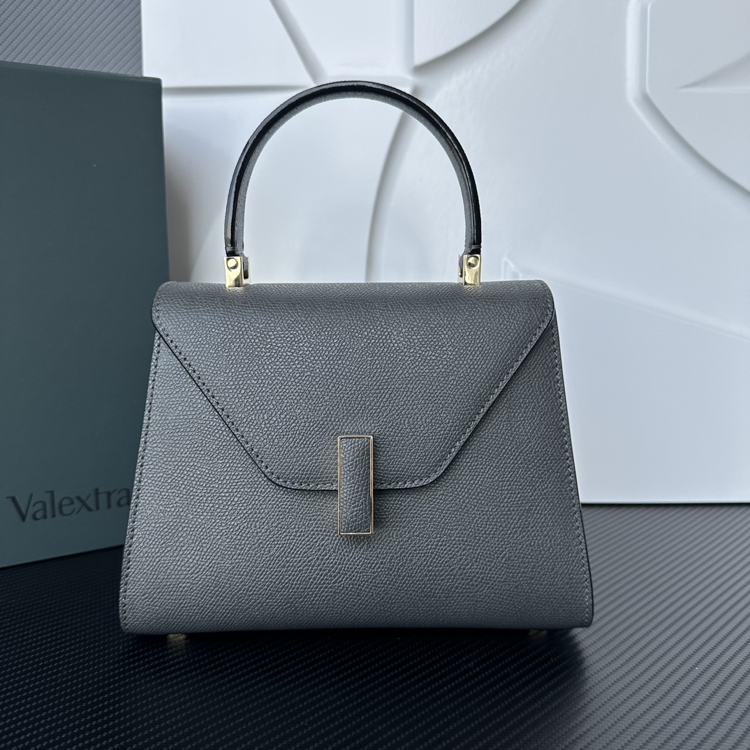 [TOP] VALEXTRA lside Bag 22x16.5x12cm - Dark Grey - 711 Luxury