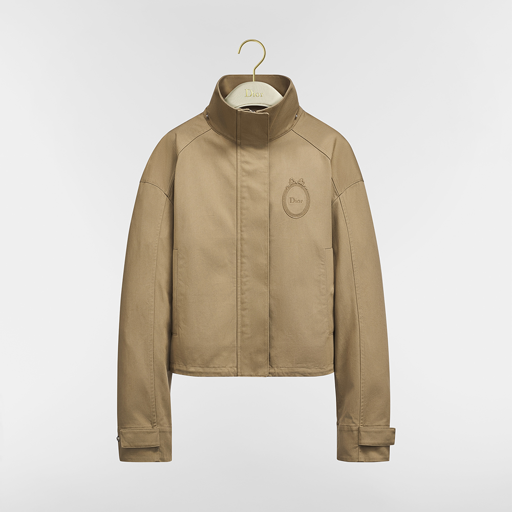 Dior beige Clothing DIOR Dior Médaillon Hooded Jacket Beige Cotton Gabardine #393984 | Nigo Office