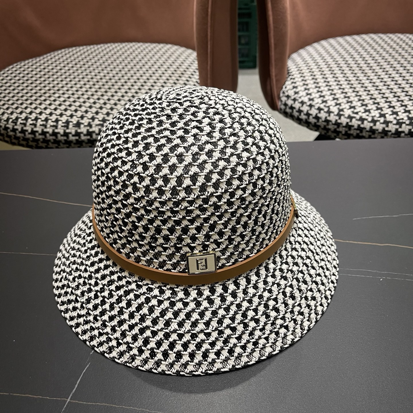 [TOP] FENDI Hat - Black and White - 711 Luxury