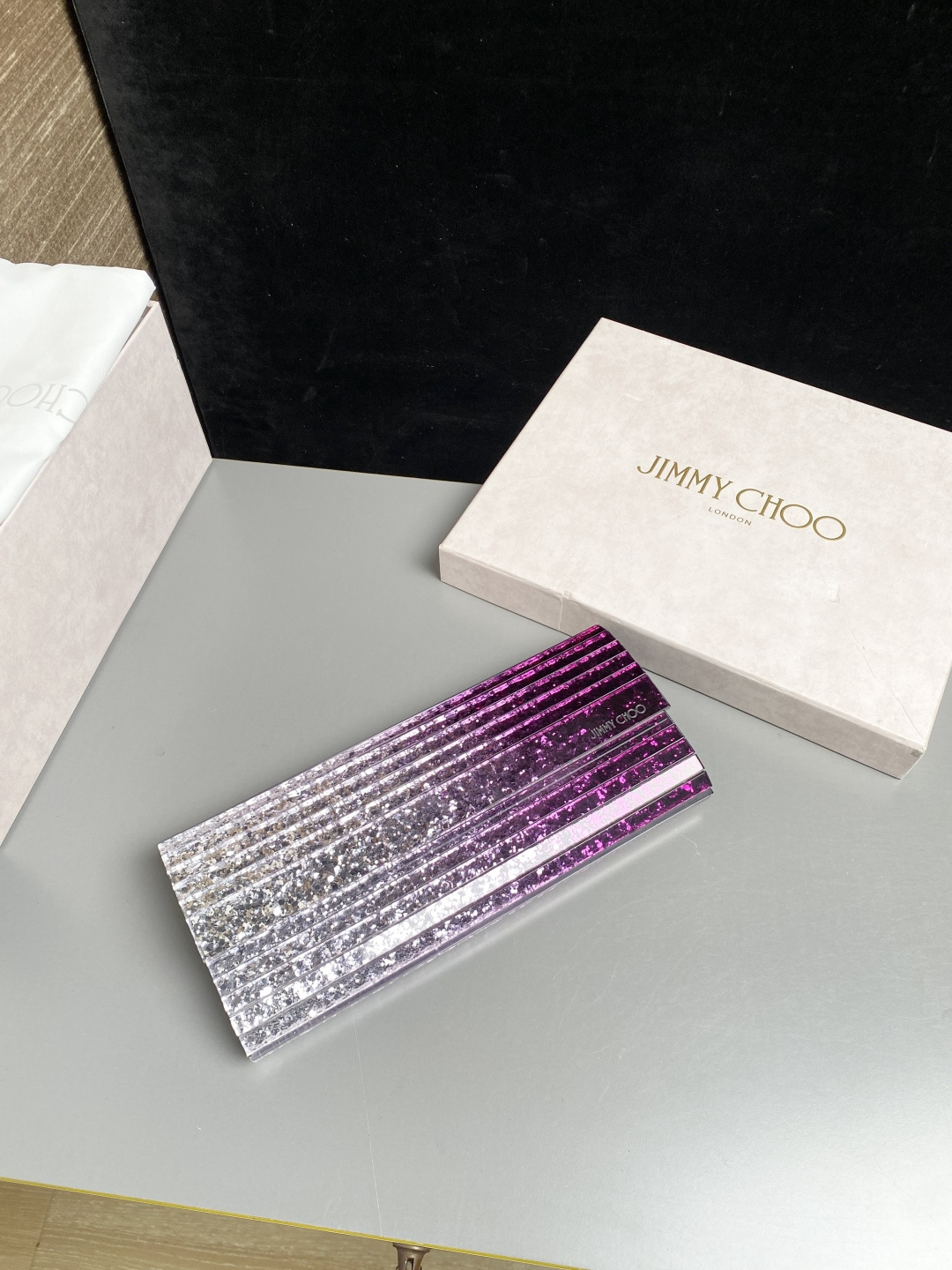 [TOP] JIMMY CHOO Sweetie Bag 24*10*5CM - Sliver - 711 Luxury