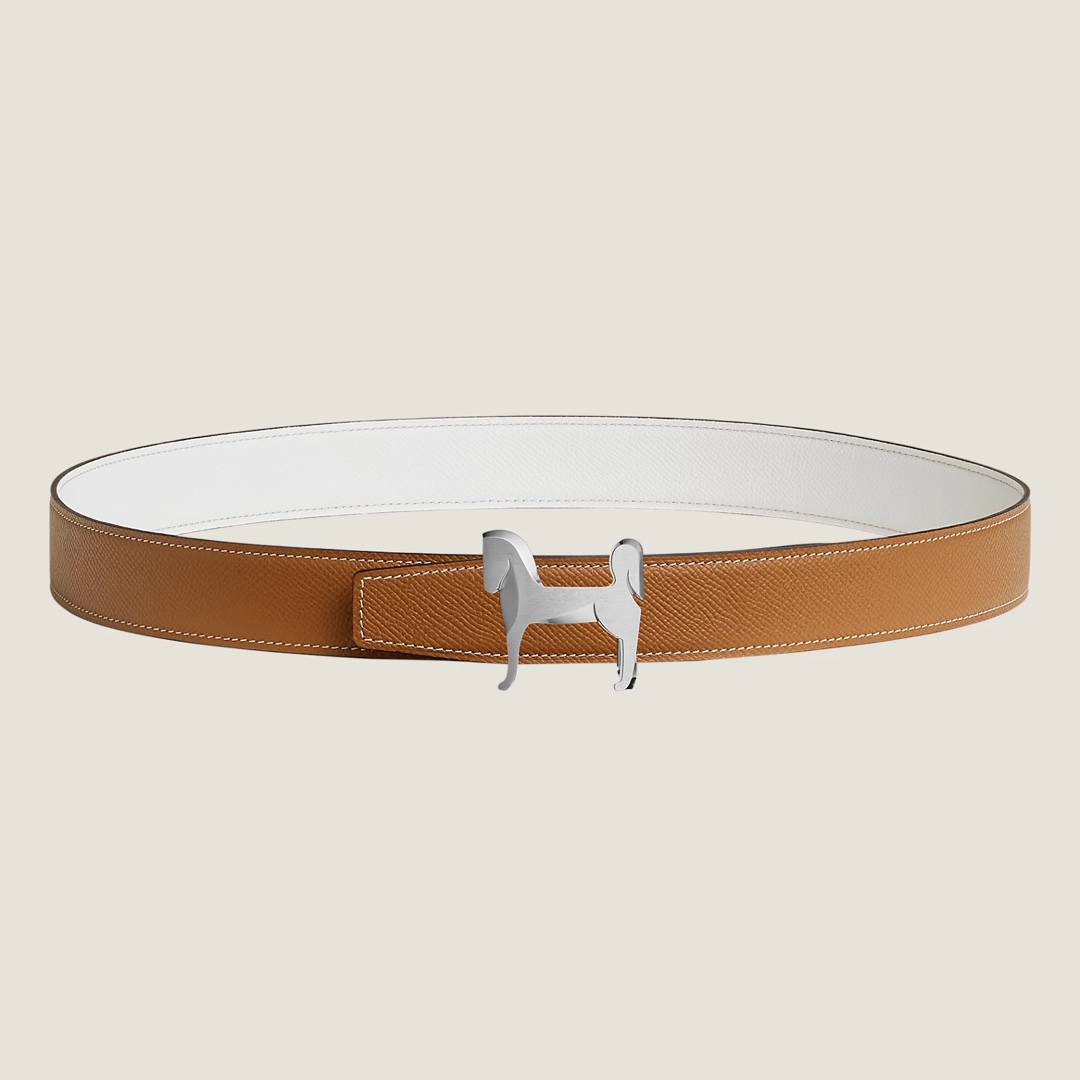 [TOP] HERMES Calfskin Belt 32mm - Brown - 711 Luxury