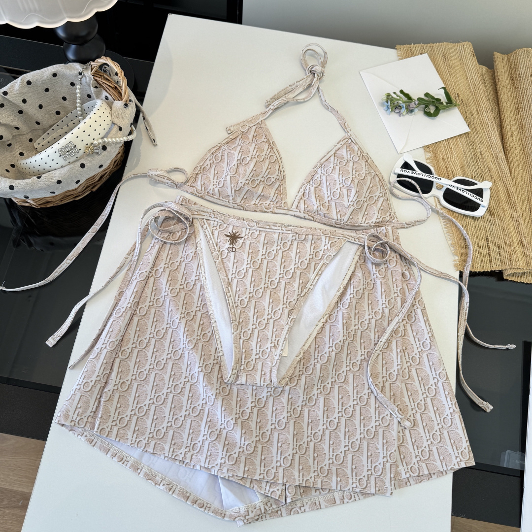 [TOP] Christian Dior Bikini Swimsuit Set - Beige - 711 Luxury