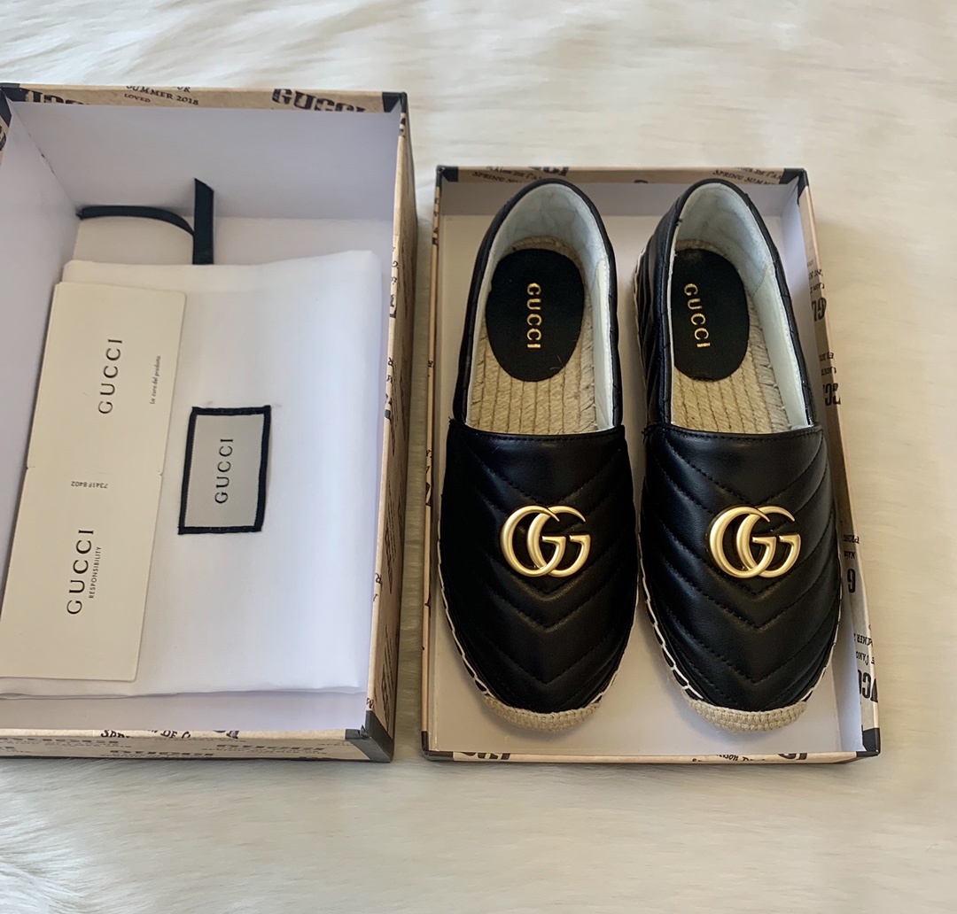 [TOP] GUCCI  Fisherman's Shoes - Black - 711 Luxury