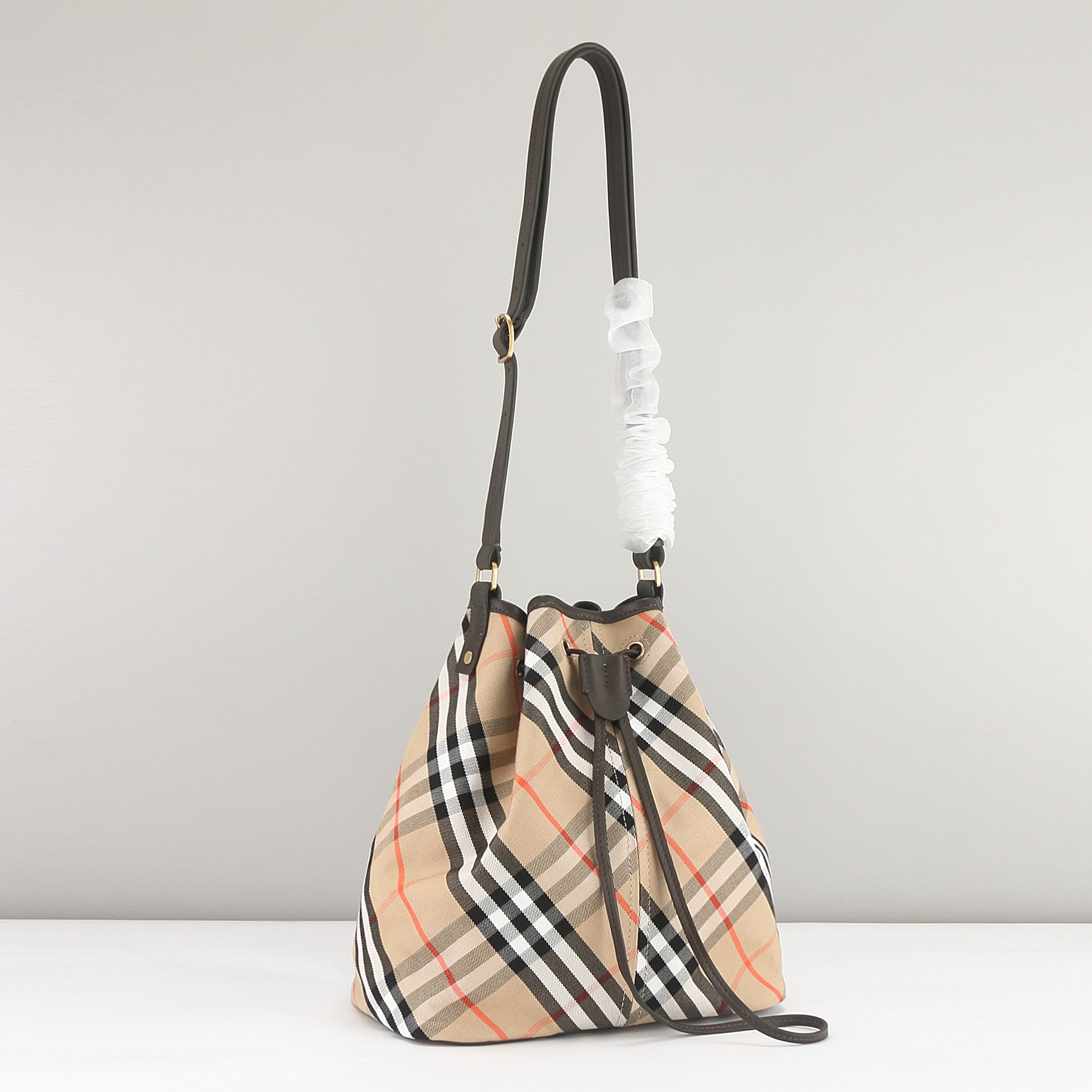 [TOP] BURBERRY Bucket Bag 27.5x 16x 29cm - Khaki and Brown - 711 Luxury