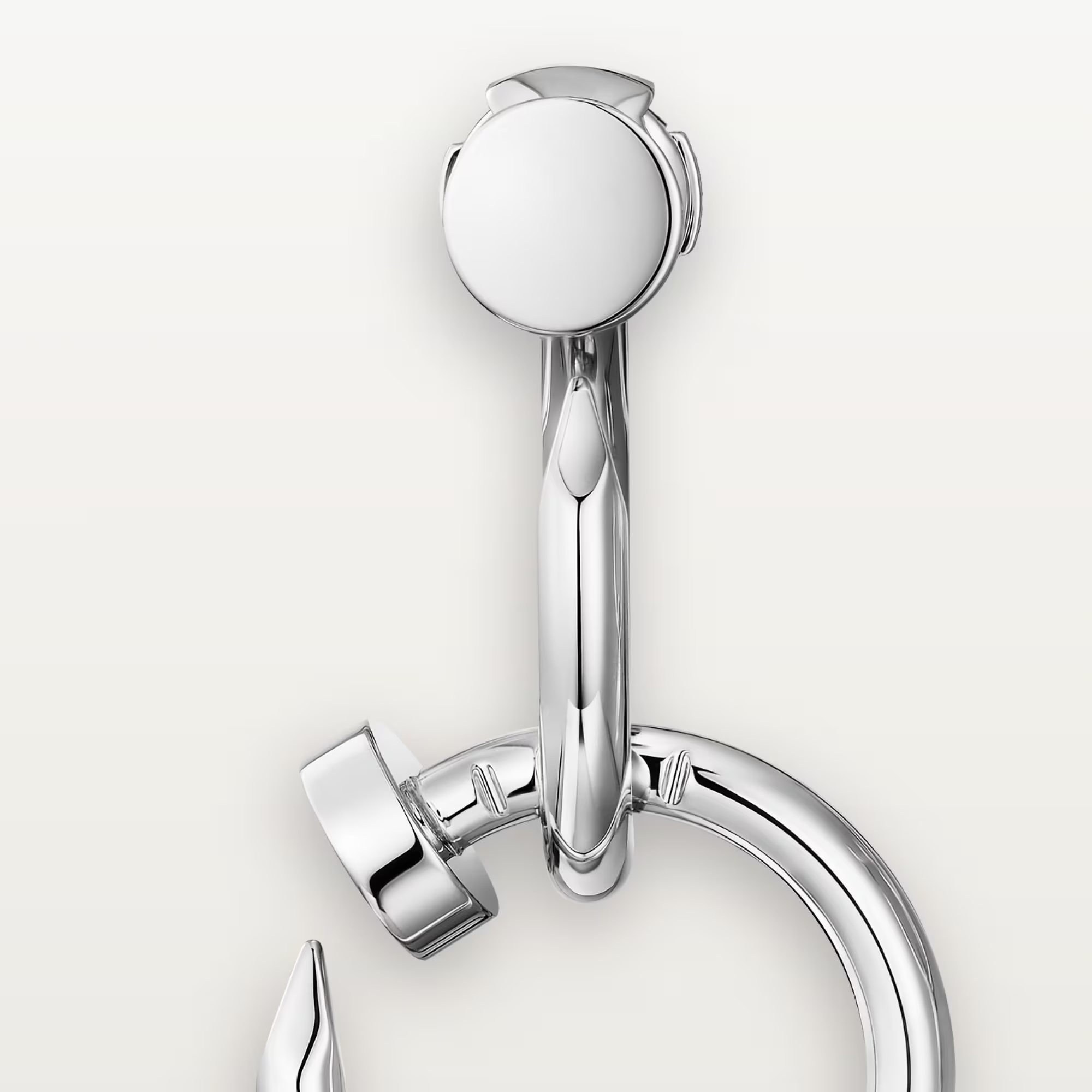 Carty Nails Infinity Wrap Earrings，Whie Gold, Double