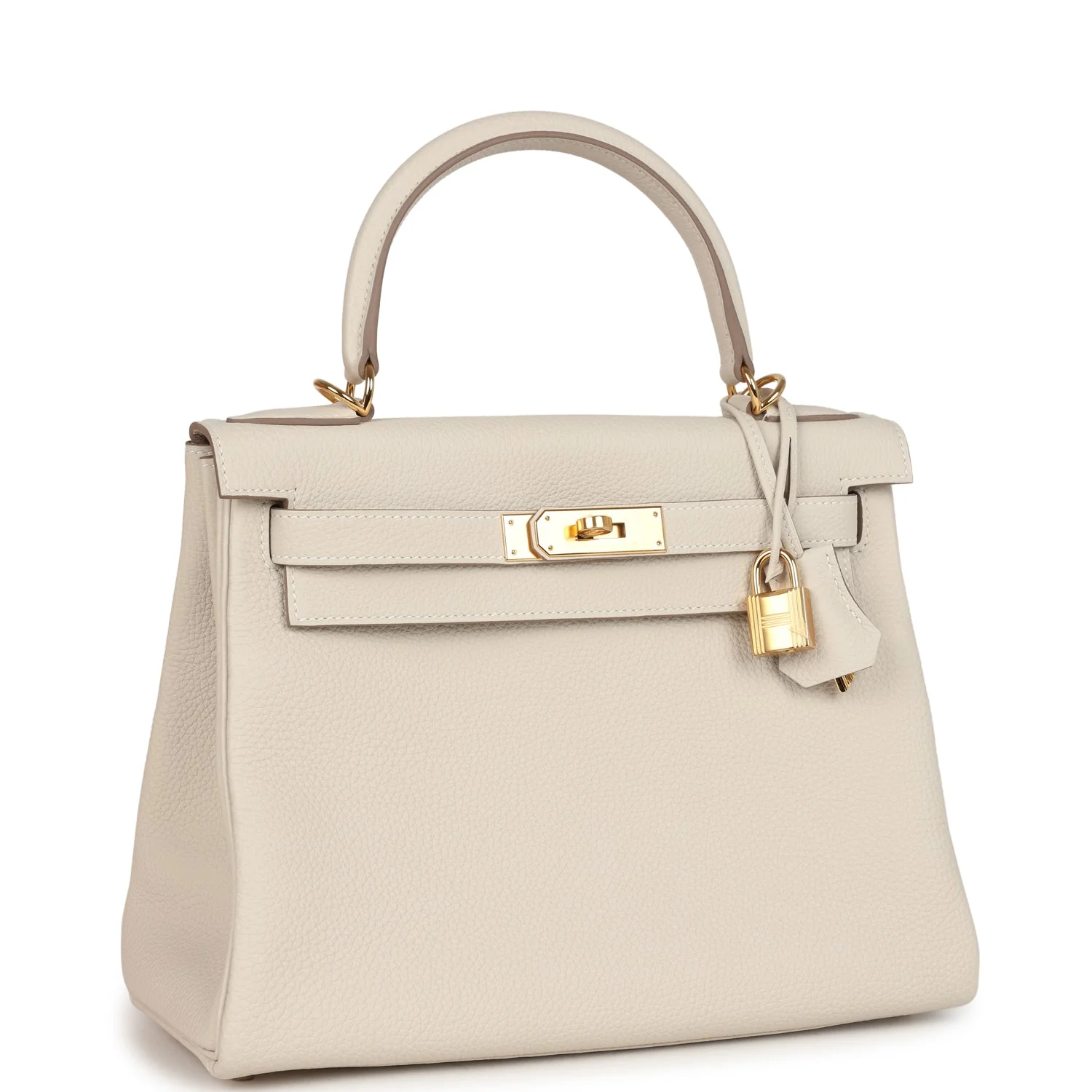 Hermes Kelly Retourne  Craie Togo Gold Hardware