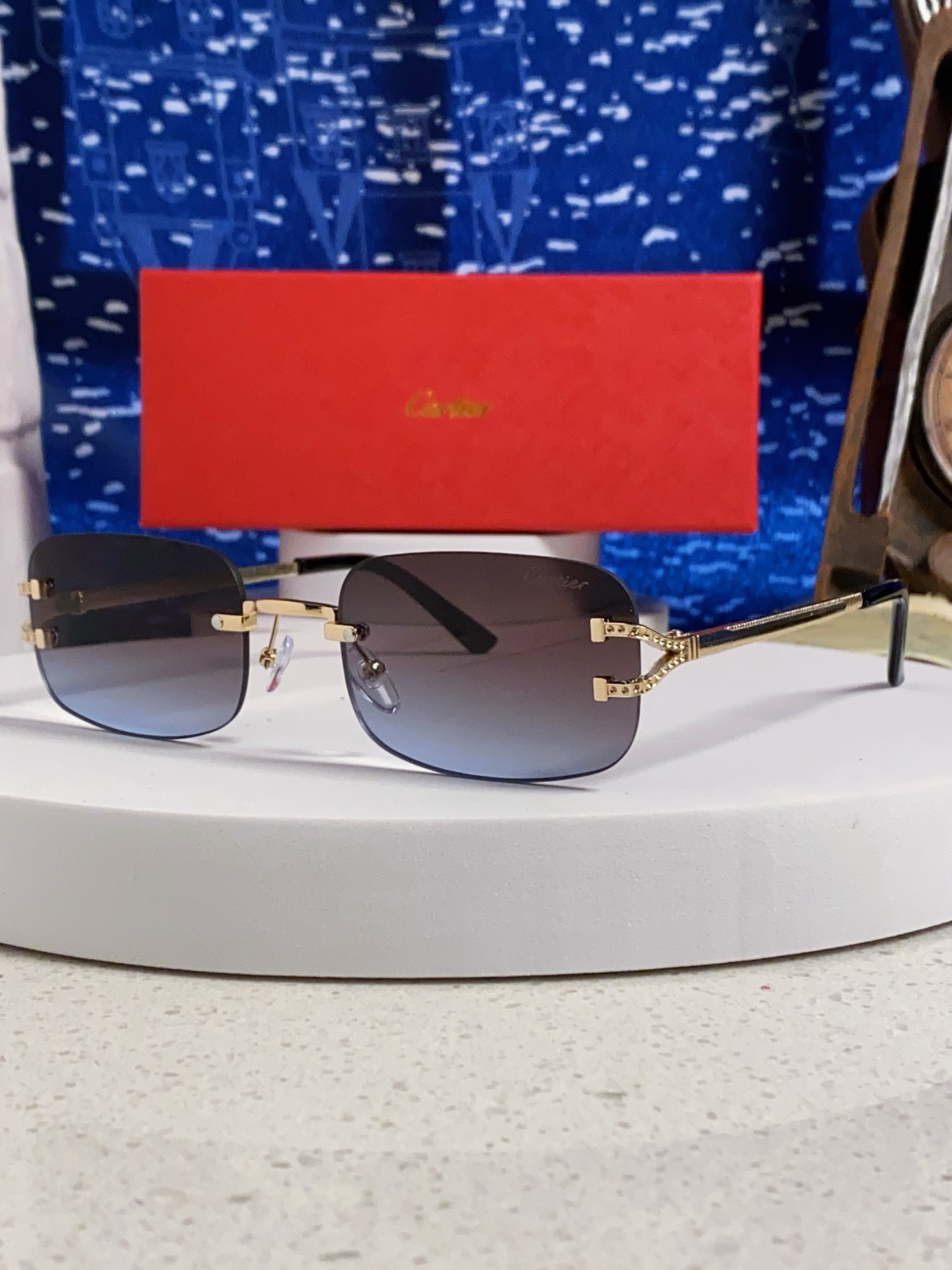 [TOP] Cartier Sunglasses - Gold - 711 Luxury