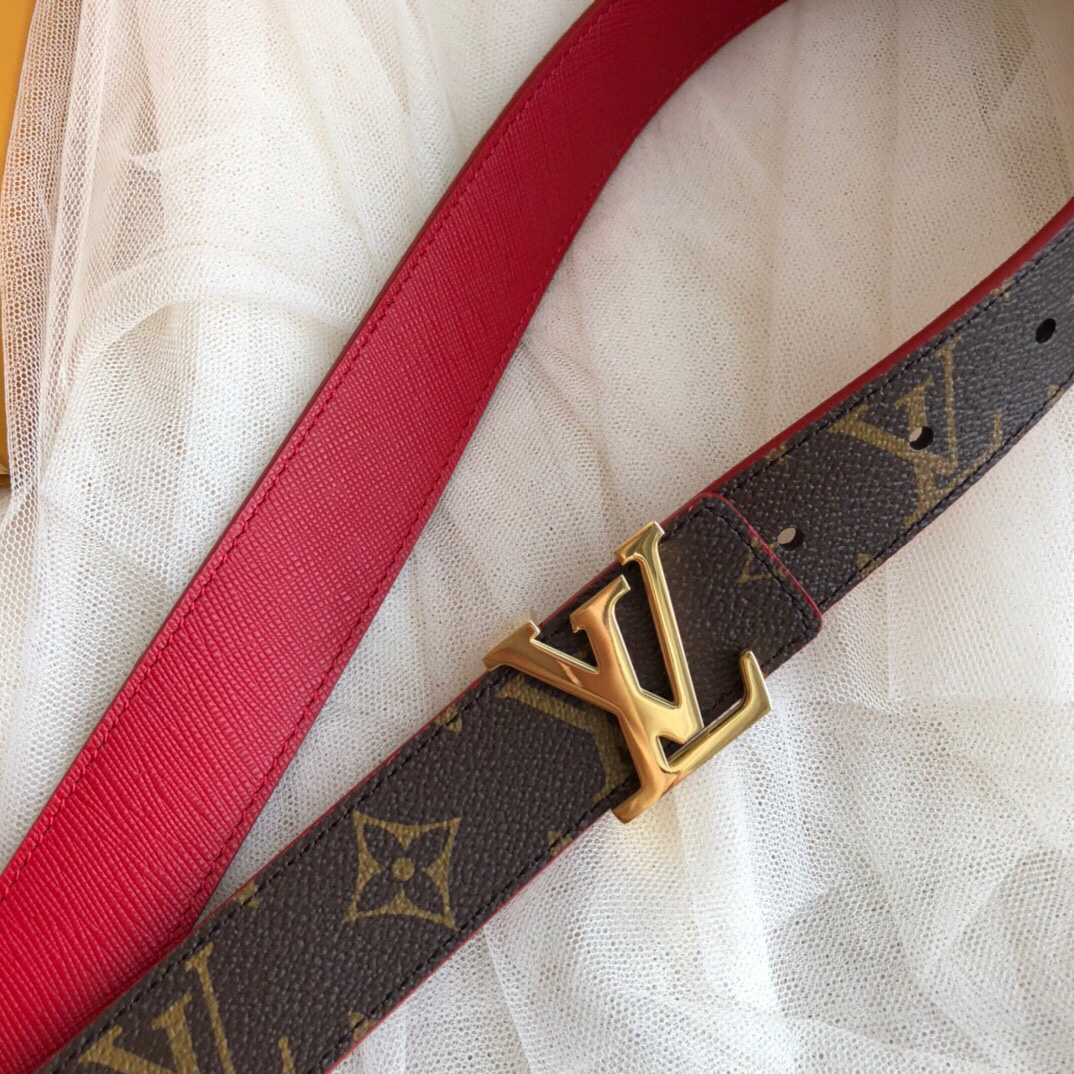 [TOP] Louis Vuitton LV Belt 3 cm - Brown - 711 Luxury