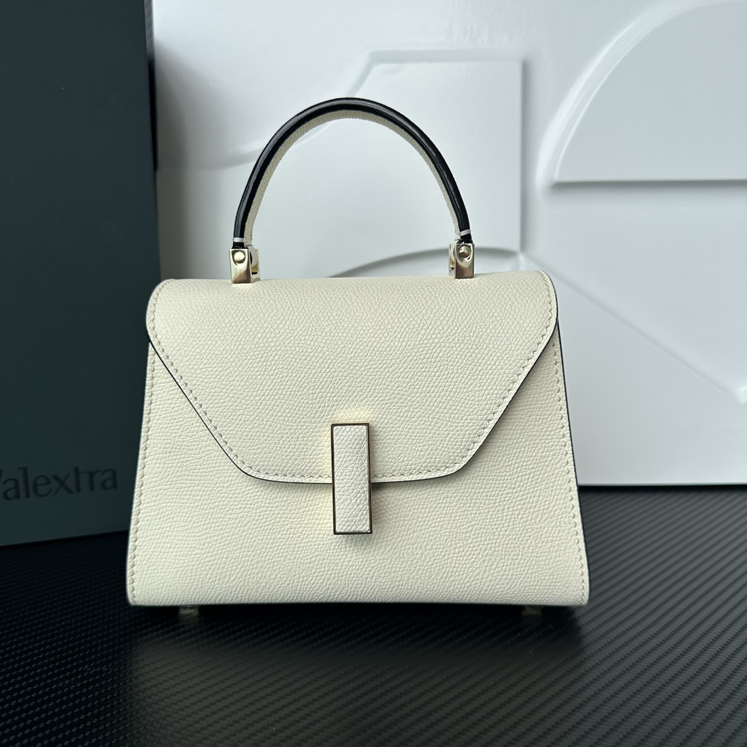 [TOP] VALEXTRA lside Bag 19.5x14x9.5cm - White - 711 Luxury