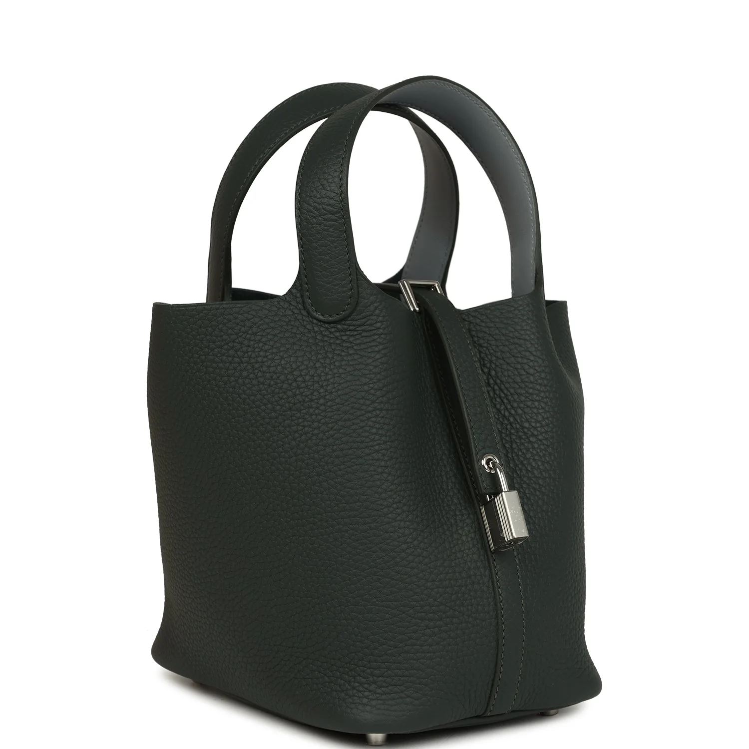 Hermes Picotin Lock  Eclat Vert Mangrove Clemence and Gris Pantin Swift Palladium Hardware