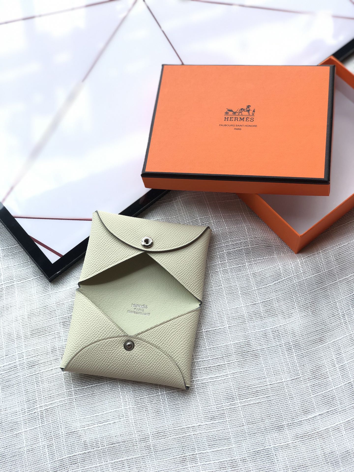 [TOP] HERMES Bastia Mini Card Holder - 2 Colors