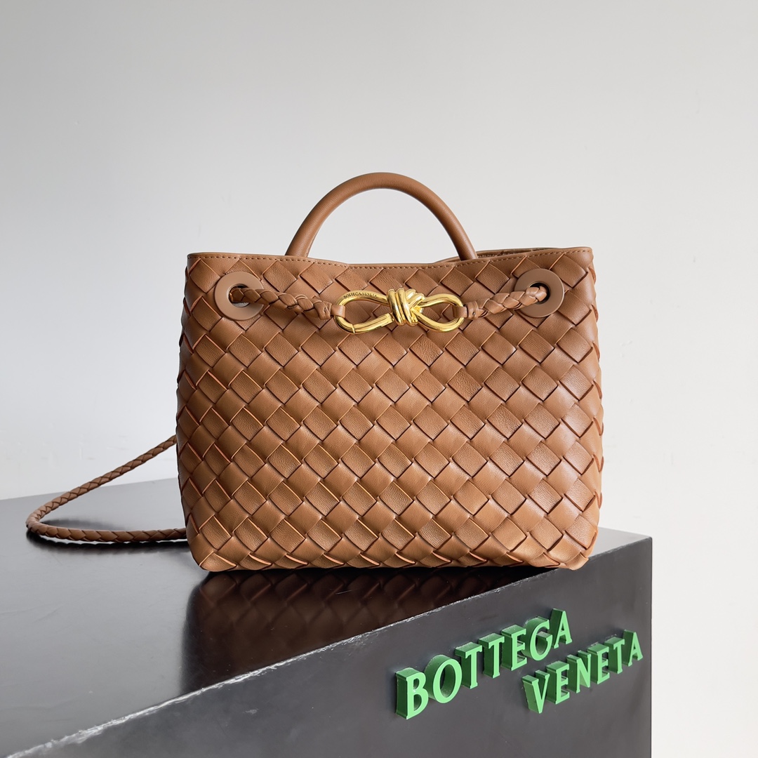 [TOP] Bottega Veneta BV Andiamo Bag Lambskin 25x22x10.5cm - Brown - 711 Luxury
