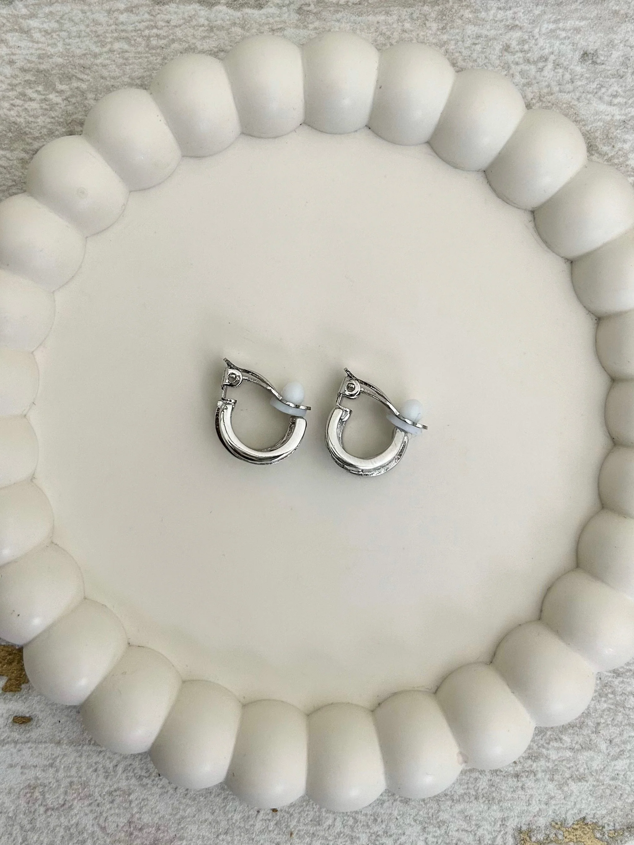 Diamonte Double Hoop Clip on's