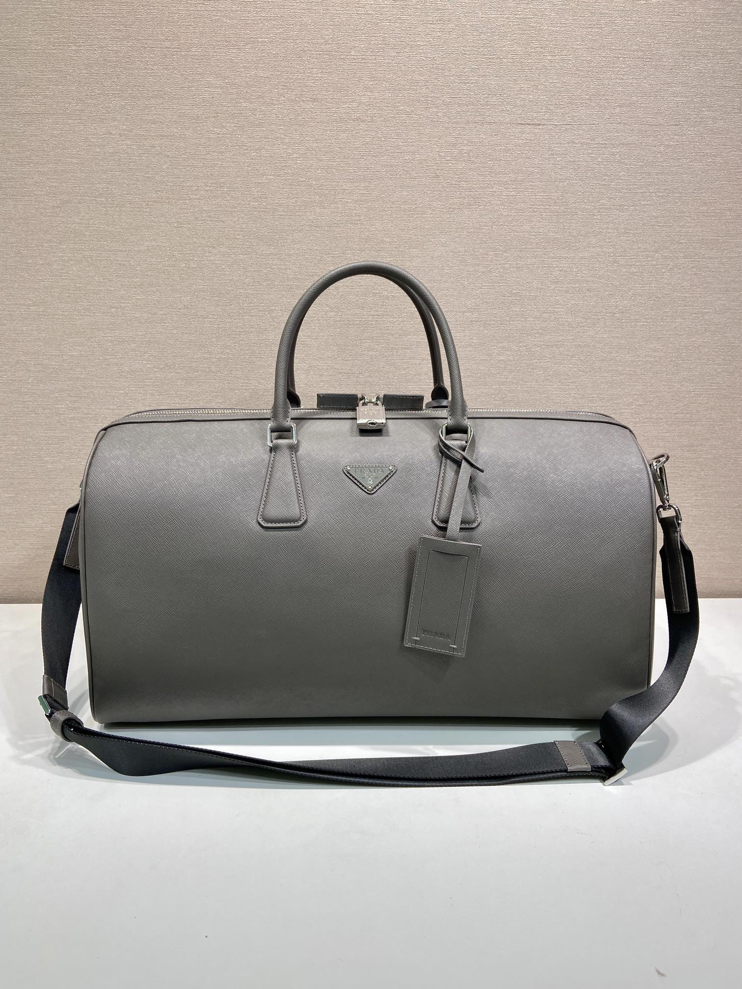 [TOP] PRADA Saffiano Travel Bag 50x27.5x25cm -Grey - 711 Luxury