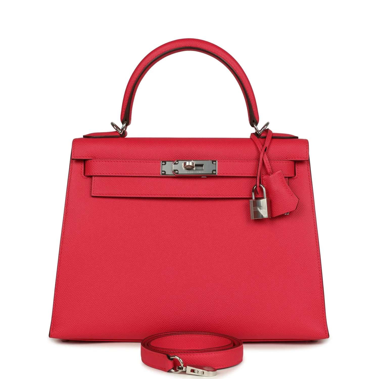 Hermes Kelly Sellier  Rose Extreme Epsom Palladium Hardware