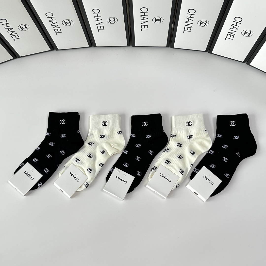 [TOP] CHANEL Socks - 5 Pieces as a Set - 711 Luxury