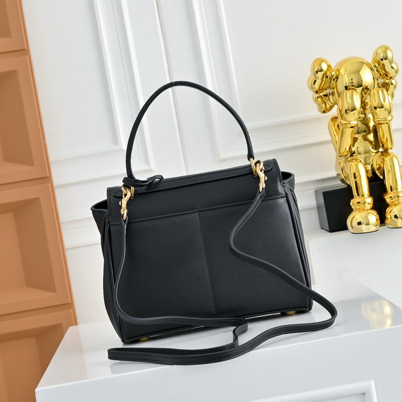 [TOP] BALENCIAGA Rodeo Bag 22.8x9.9x8.3cm - Black & GHW - 711 Luxury