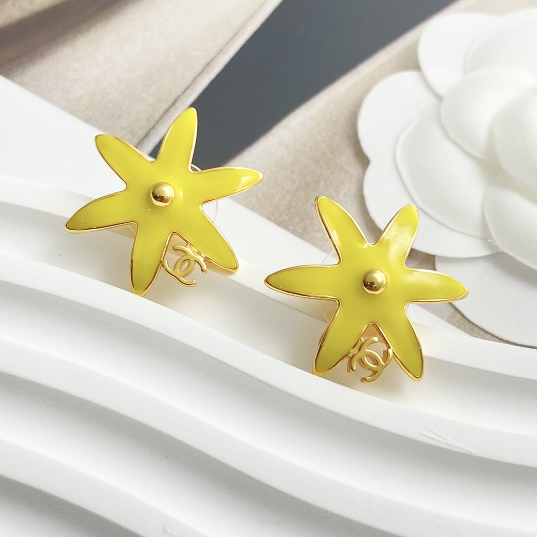 [TOP] CHANEL Flower  Earrings - 2 Colors