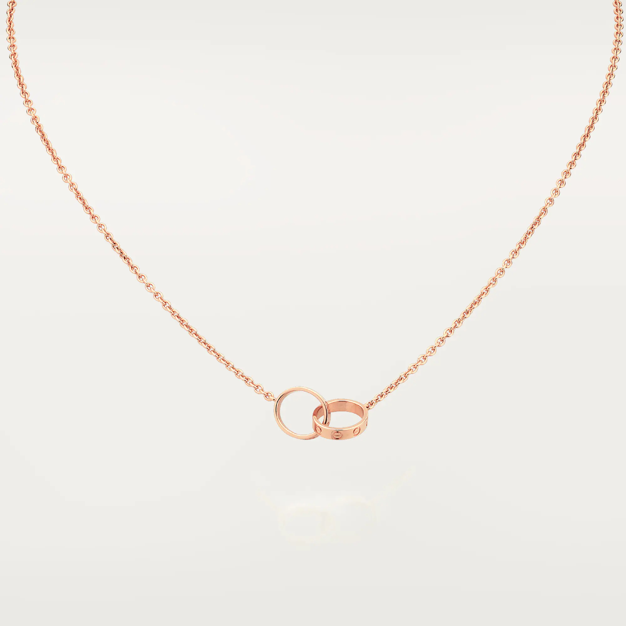Carty Love Luna Loop Necklace, Rose Gold, Chain