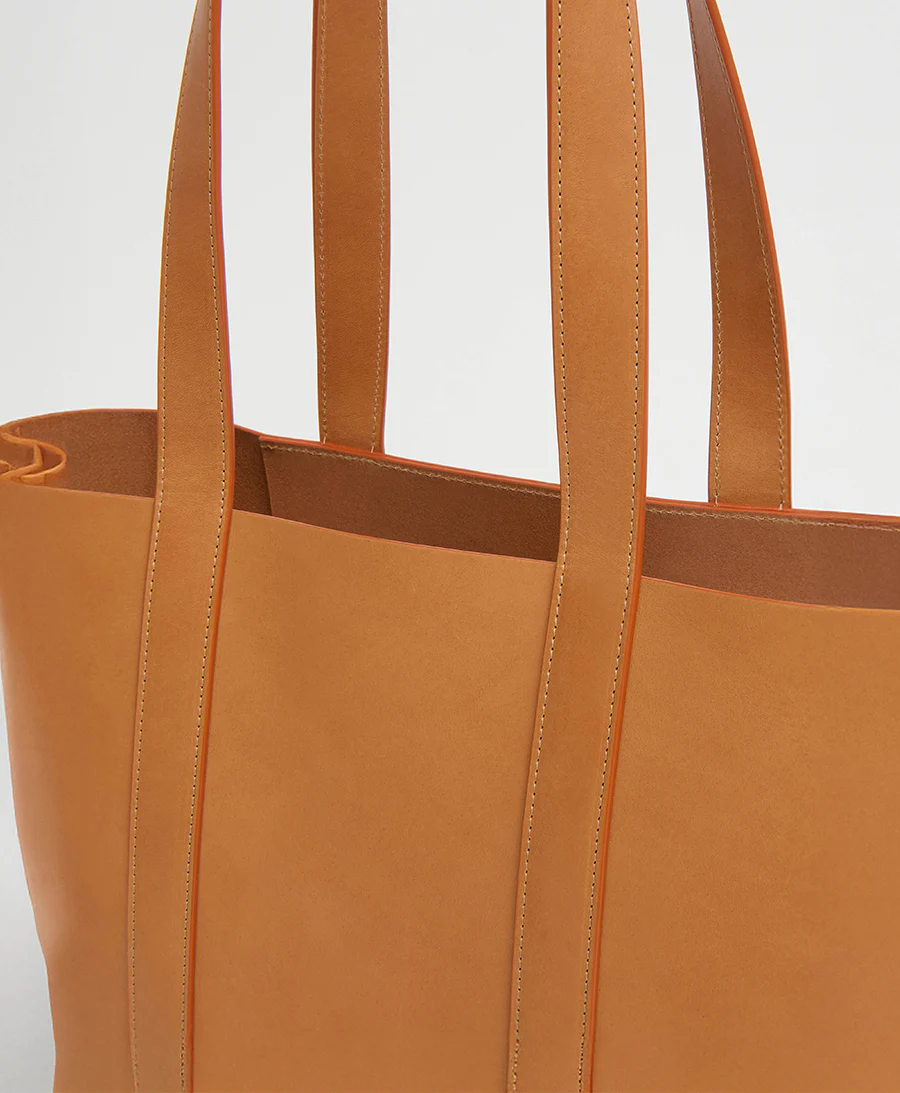 Medium North/South Tote - Cammello
