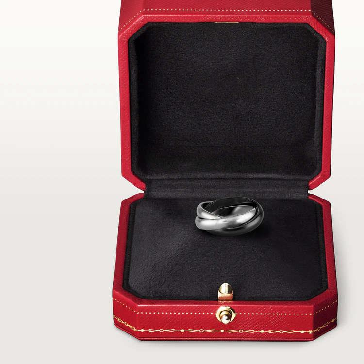 Carty Three Circles Ring, Black & White, No Gemstones