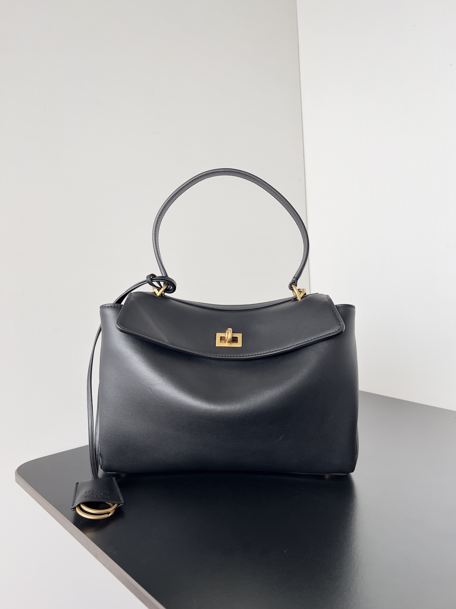[TOP] BALENCIAGA Rodeo Bag 28.9x20x9.9cm - Black & GHW - 711 Luxury