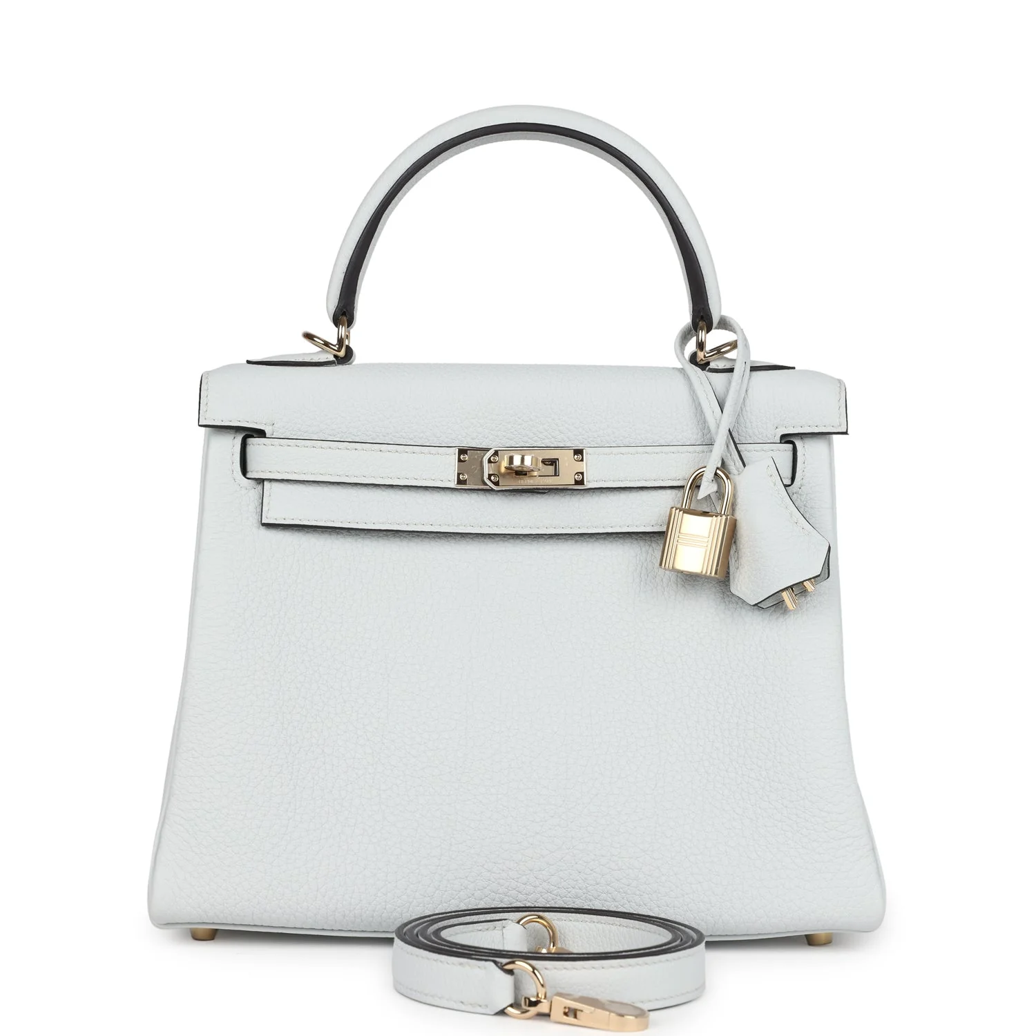Hermes Kelly Retourne  Gris Platine Togo Permabrass Hardware