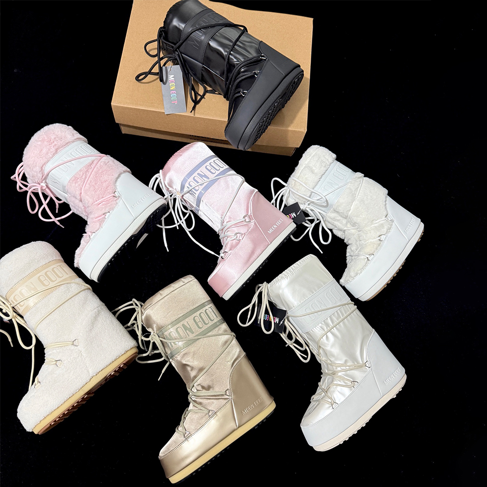 Designer Shoes MOON BOOT Icon Faux Fur And Faux Leather Snow Boots #396152 | Nigo Office