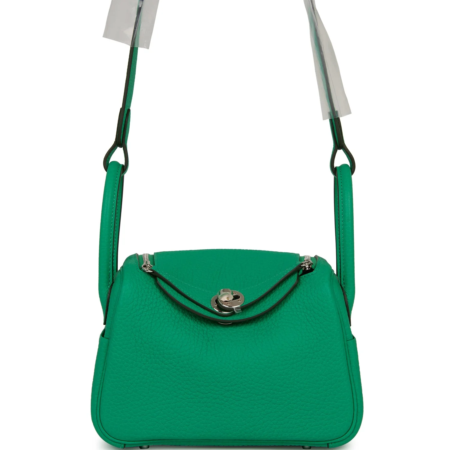 Hermes Mini Lindy Menthe Clemence Palladium Hardware